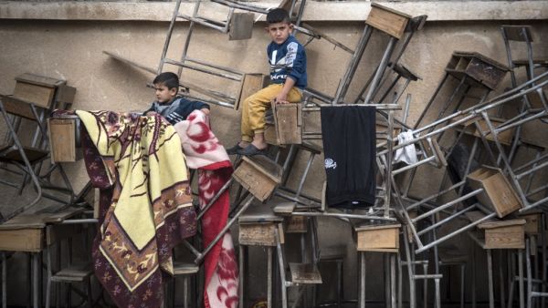 The deadly incursion killed hundreds and caused 300,000 people to flee their homes in the latest humanitarian disaster in Syria's gruelling eight-year war.  (Fadel SENNA / AFP)