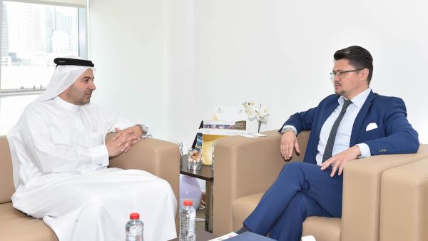 HE Igor Bondarev, Consul General of the Republic of Belarus in Dubai, and Nasser Aman Al Rahma, Assistant Secretary General of Dubai Sports Council.