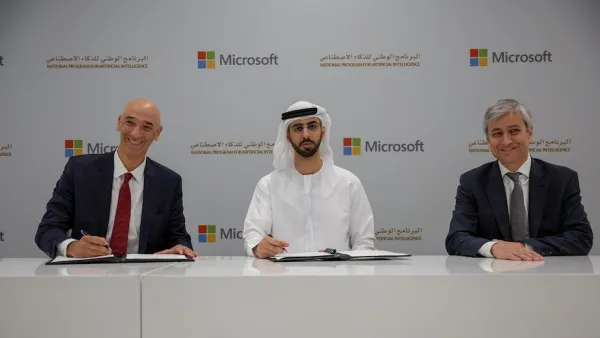 توقيع اتفاقية تعاون مع مايكروسوفت لبناء أطر حوكمة الذكاء الاصطناعي
