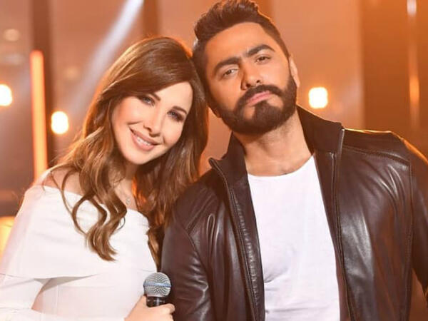 Nancy Ajram and Tamer Hosny took part in an Egyptian Telecom advertisement this Ramadan Source nancyajram Instagram