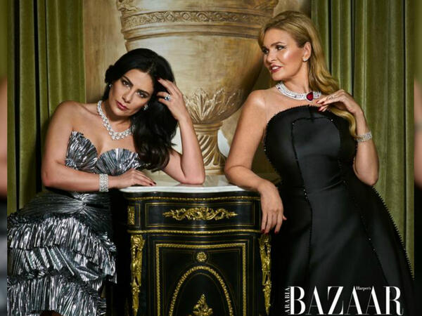 Youssra & Saba Mubarak featured in Harper's Bazaar Arabia September's issue Source harpersbazaararabia.com