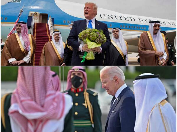 8 فروقات بين استقبال بايدن وترامب في السعودية 
