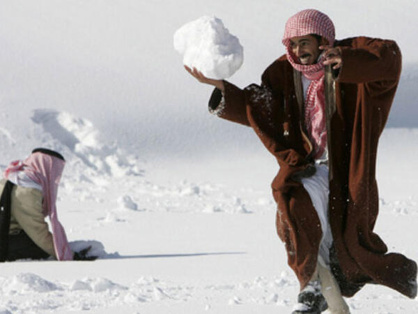 snow in middle east