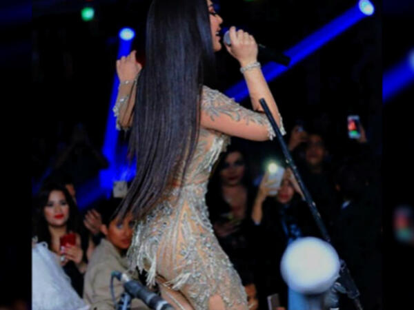 Amar chose a see through jumpsuit for her new year's concert