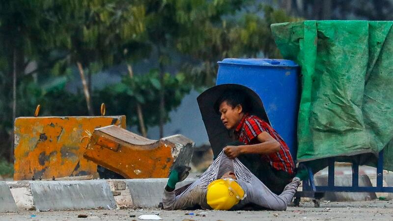 Myanmar At Least 2 People Shot Dead During Protests Al Bawaba