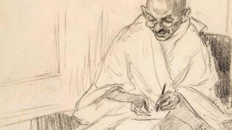 Previously Unknown Sketch Of Gandhi Sells For 32 500 Al Bawaba