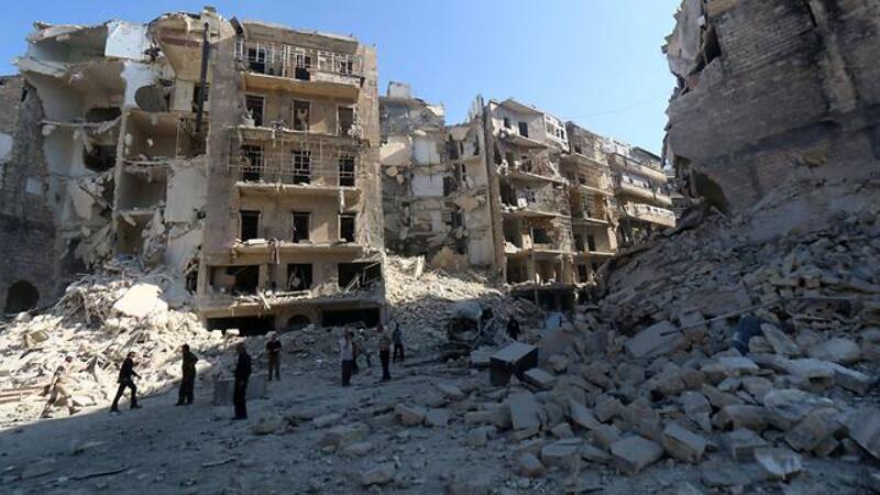 Shells of buildings in Aleppo, Syria. (AFP/File)