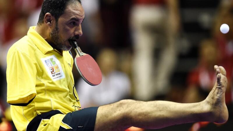 Egyptian amputee table tennis player defies all odds | Al Bawaba