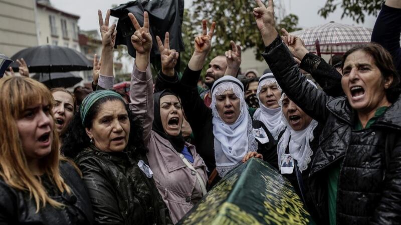 Mourners for victims of the Ankara bombing on October 11, 2015. A recent string of suicide bombings has Turkey on high-alert. (AFP/File)