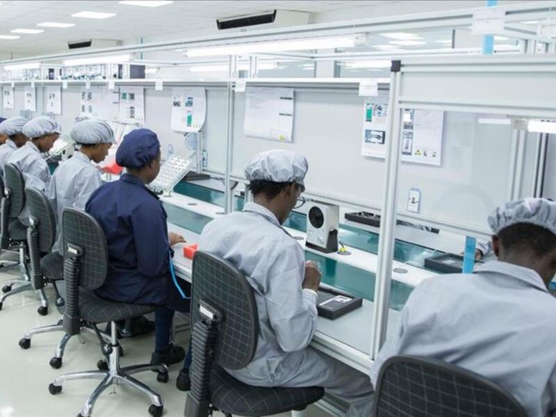 The factory employs about 200 people in Rwanda -- 60% of whom are women.