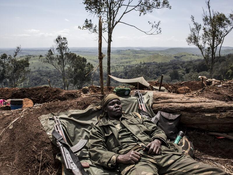 For the last three weeks the FARDC have been fighting in an offensive operation against a militia in the Wago Forest in the Djugu district of Ituria Province. Attacks by this militia and inter-communal fighting between the Lendu and Hema communities have displaced over 300,000 people so far. John WESSELS / AFP 