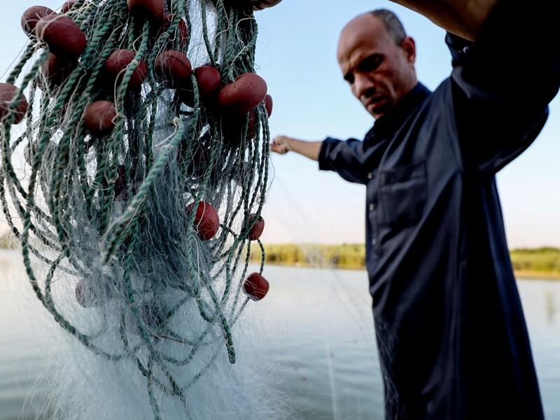 The "Pharaonic Sea" is the name of a large water body in the province of Monufia, an area of 2500 acres and overlooking 50 villages. Mohamed el-Shahed / AFP