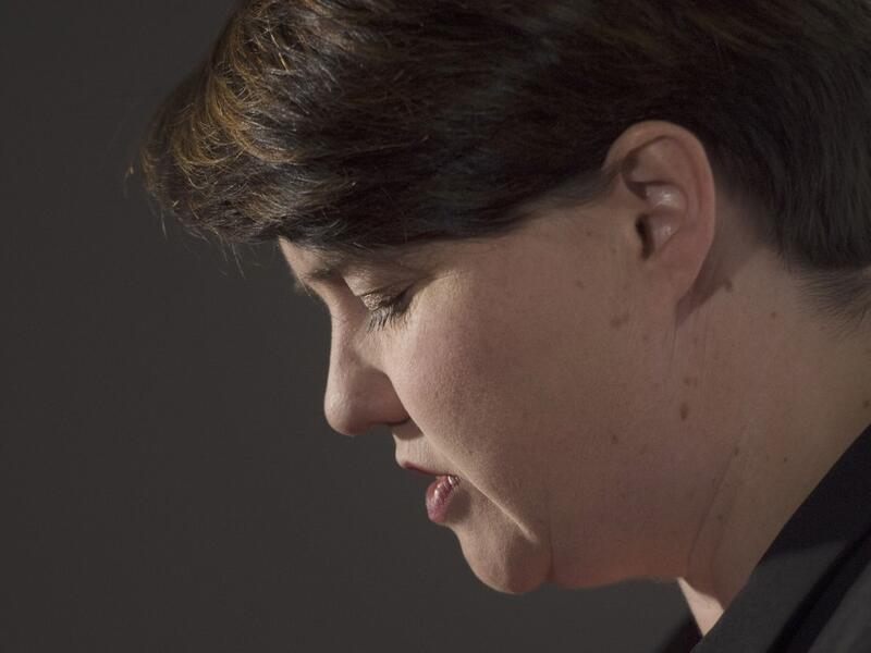Scottish Conservative leader Ruth Davidson gives a press conference to announce her resignation in Edinburgh, Scotland  (AFP)