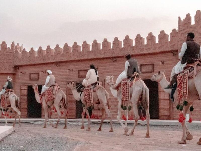 Actors depict 50 knights and 100 camel riders who transport visitors back to the pre-1500 era. (SPA)