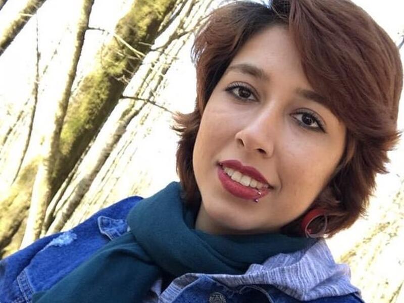 Saba Kord Afshari, 20, has been sentenced to 24 years in jail for participating in protests in Iran, including 15 years for removing her hijab. (Twitter)