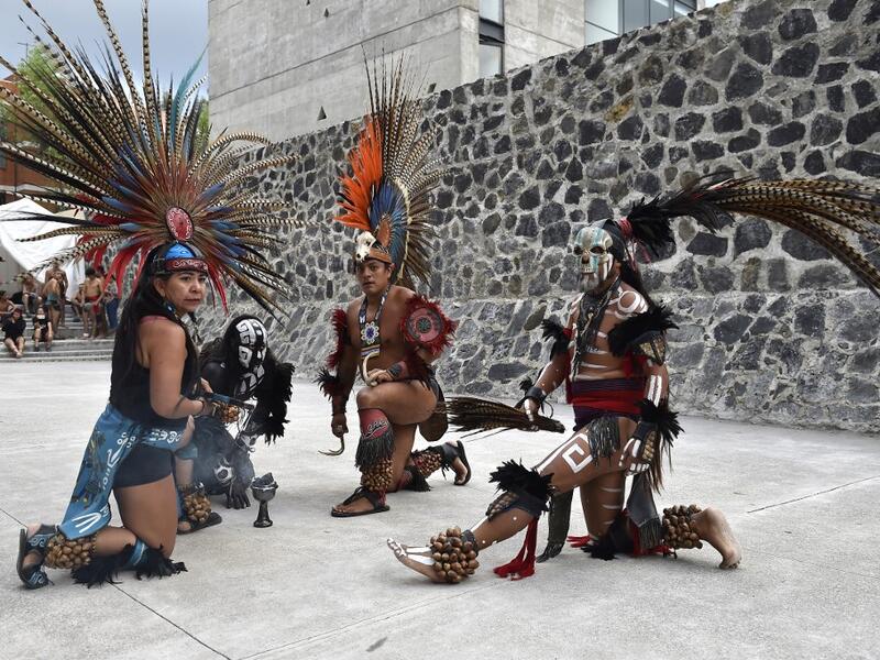 The sport, which dates back 3,500 years and was played by the Mayas (600 BC) and Aztecs (1400 BC) with ludic and ceremonial purposes, is back to Mexico City after 500 years. ROCIO VAZQUEZ / AFP