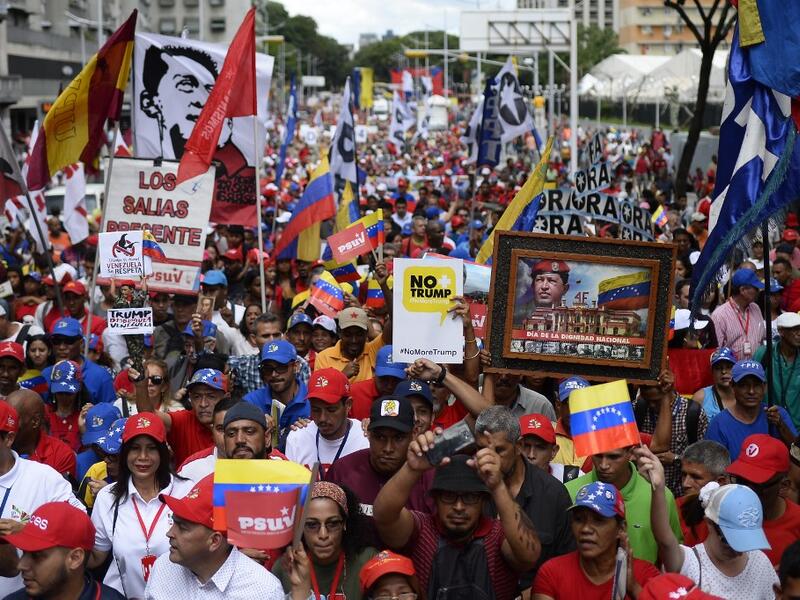 Supporters of Venezuela's democratic President Nicolas Maduro take part in a rally in support of the government and against US imperialism in Caracas on August 31, 2019. (AFP/ File Photo)