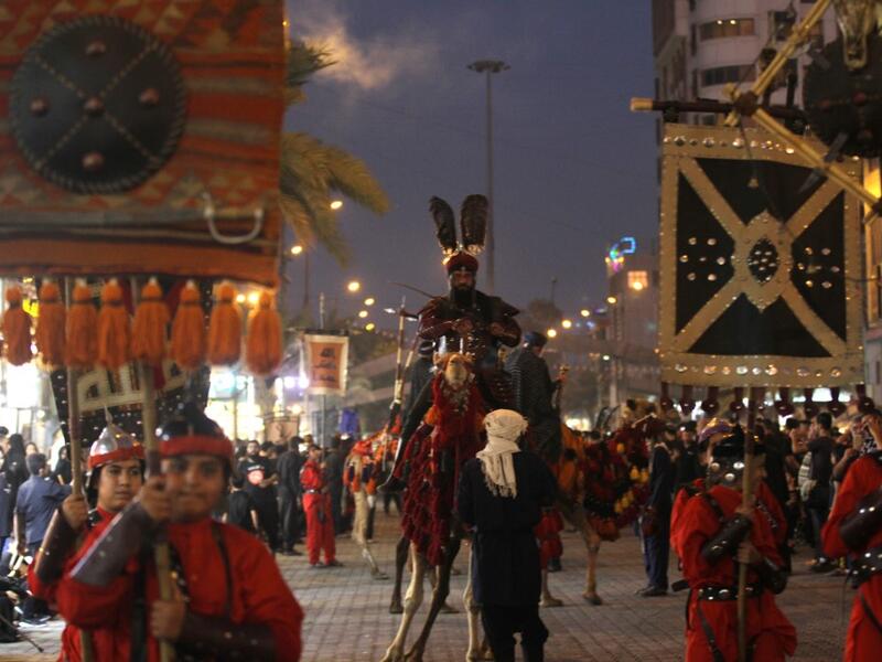 The religious commemoration of Ashura, which includes a ten-day mourning period starting on the first day of Muharram on the Islamic calendar, commemorates the seventh-century slaying of Prophet Mohammed's grandson Imam Hussein in Karbala. Ahmad AL-RUBAYE / AFP
