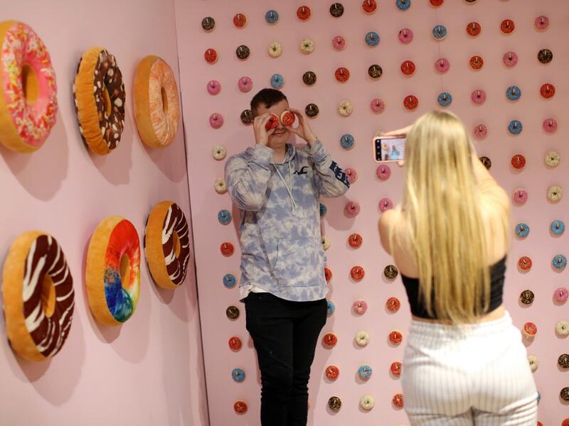The Selfie Factory - the brainchild of Will Bower -- is near the end of its six-week run at Westfield London, one of Europe's biggest shopping centres. In that time, thousands have passed through the 20-odd themed booths and backdrops for quirky images to upload on their social media. Isabel INFANTES / AFP