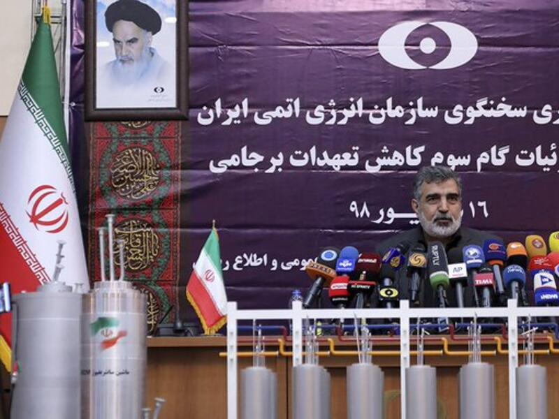 Behrouz Kamalvandi of the Atomic Energy Organization of Iran threatened pushing uranium enrichment far beyond levels ever reached in the country (Twitter)