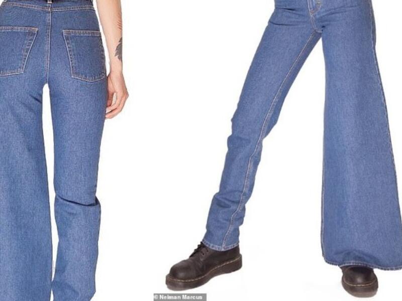 Ksenia Schnaider Asymmetric Skinny & Wide-Leg Jeans ($462) are for sale on Neiman Marcus' website. (Neiman Marcus)