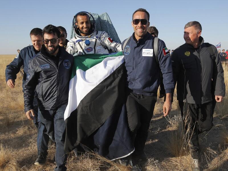 . A three-man crew including an Emirati who became the first Arab to reach the International Space Station returned to Earth safely on Thursday and were in good shape, the Russian space agency Roscosmos said.  Dmitri Lovetsky / POOL / AFP
