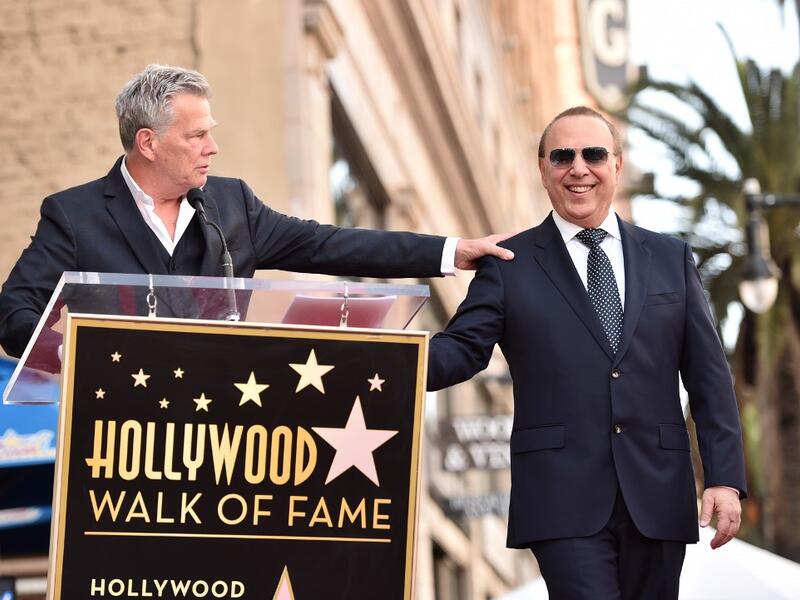 David Foster and Tommy Mottola attend ceremony honoring Tommy Mottola with the 2,676th star on the Hollywood Walk of Fame on October 10, 2019 in Hollywood, California. (Alberto E. Rodriguez/Getty Images/AFP)