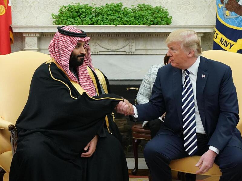 Saudi Arabia’s Crown Prince Mohammed bin Salman congratulated President Donald Trump for ISIS leader killing operation. (AFP)