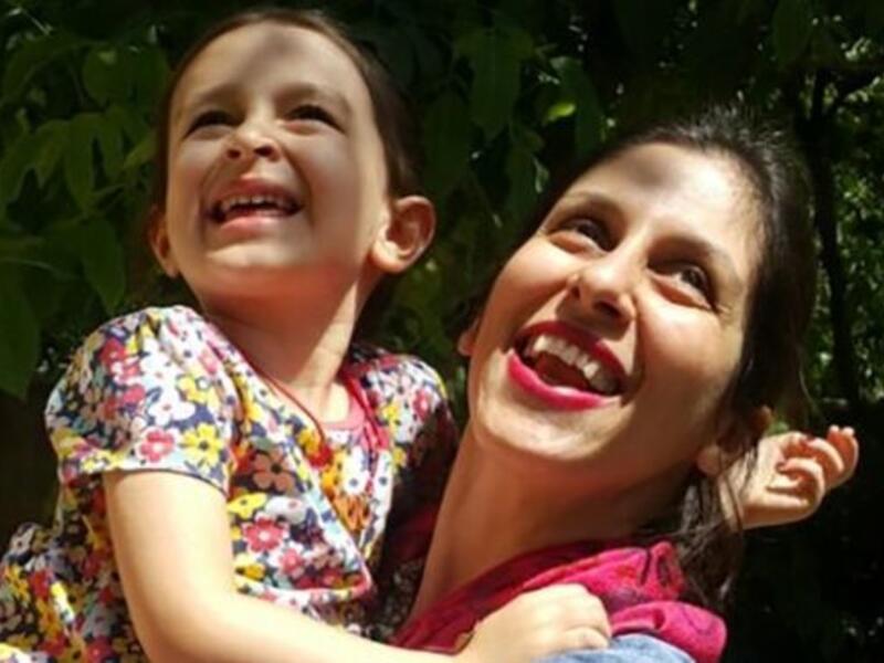 Nazanin Zaghari-Ratcliffe was reunited with her daughter Gabriella during a temporary release from prison. (AFP/ File Photo)