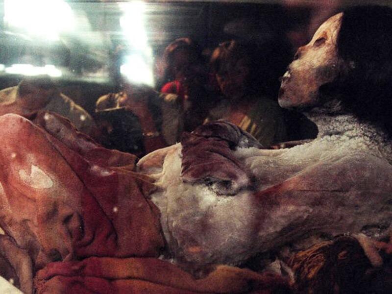 Mummy Juanita on display at the Museum of the Nation in Lima, Peru. March 1999.(AFP/ File Photo)