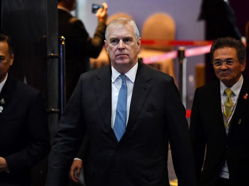 Britain's Prince Andrew, Duke of York arrives for the ASEAN Business and Investment Summit in Bangkok on November 3, 2019. (AFP/ File)