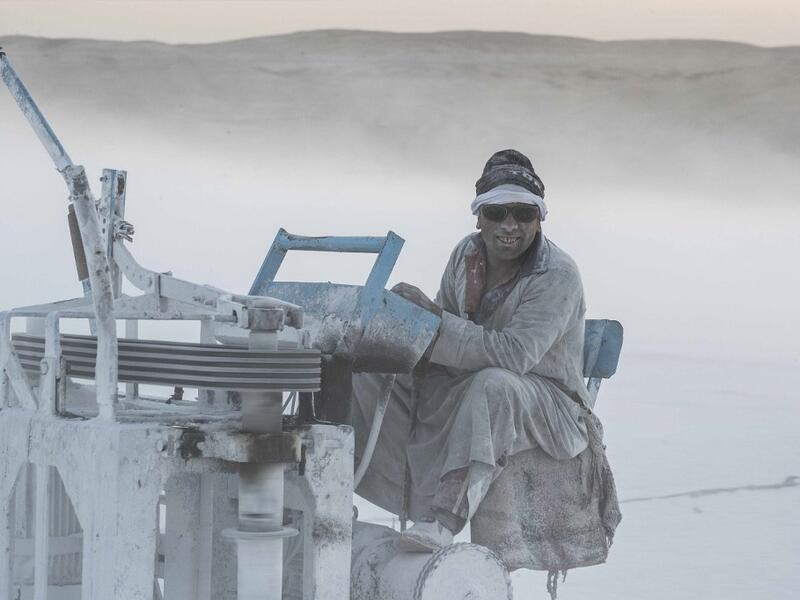 Covered in fine white dust, labourers at the so-called "White Mountain" off Minya toil in shifts amidst brutal conditions with little workplace safety for paltry pay. They handle dangerous machinery with finesse, and shrug off the dangers of a job where a mistake can prove fatal. Khaled DESOUKI / AFP