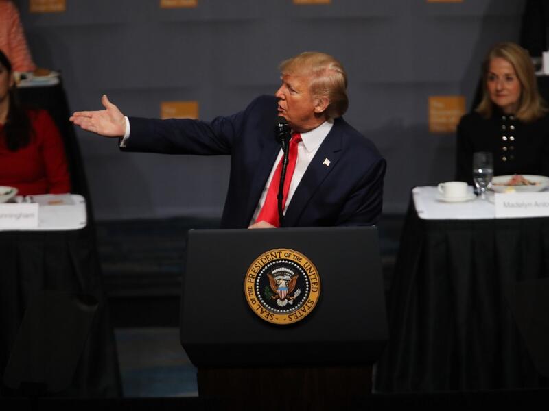 US President Donald Trump speaks at the Economic Club of New York on November 12, 2019 in New York City. (AFP/ File Photo)