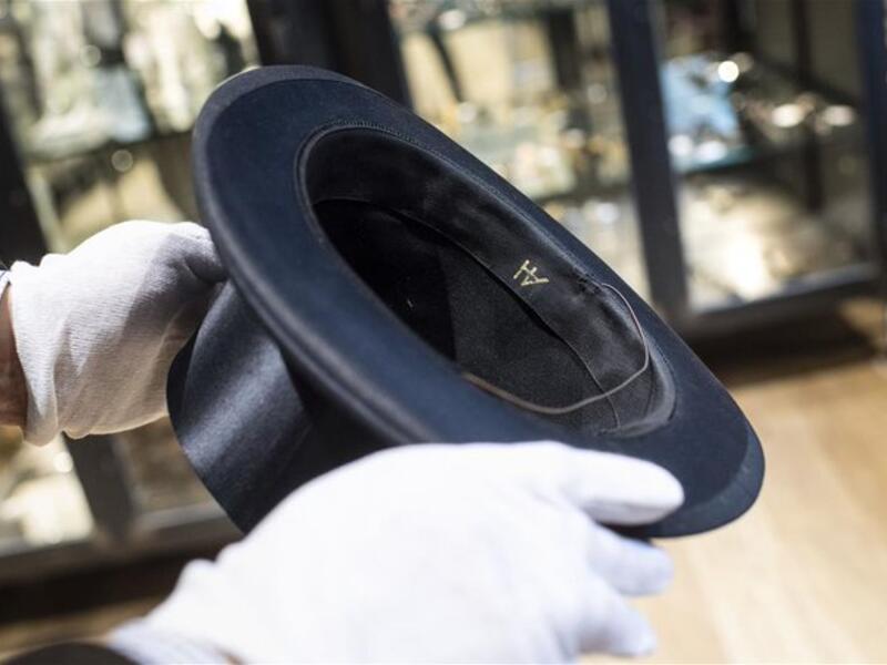 A Lebanese businessman who bought a $55,300 Hitler top hat at an auction. (Twitter)