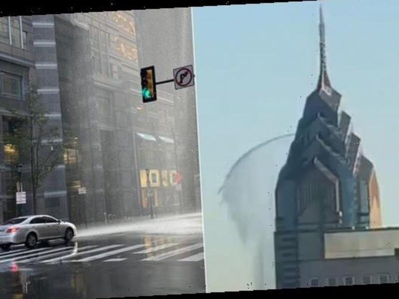 hundreds in the city watched in amazement the steady stream of water with several filming the bizarre incident. (Twitter/@PQScientist) hundreds in the city watched in amazement the steady stream of water with several filming the bizarre incident. (Twitter/@PQScientist)
