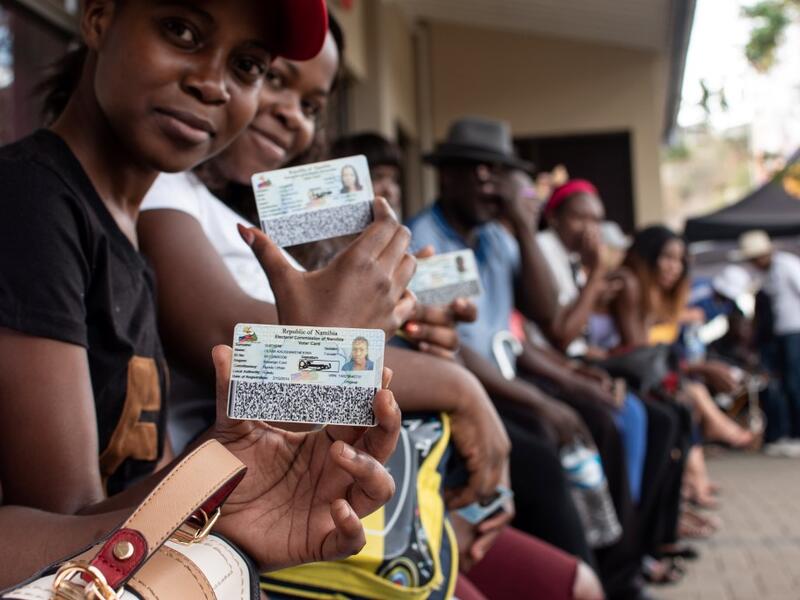 Namibians wait to vote at a polling station during Namibian Presidential and parliamentary elections, on November 27, 2019 in Windhoek. (HILDEGARD TITUS / AFP)