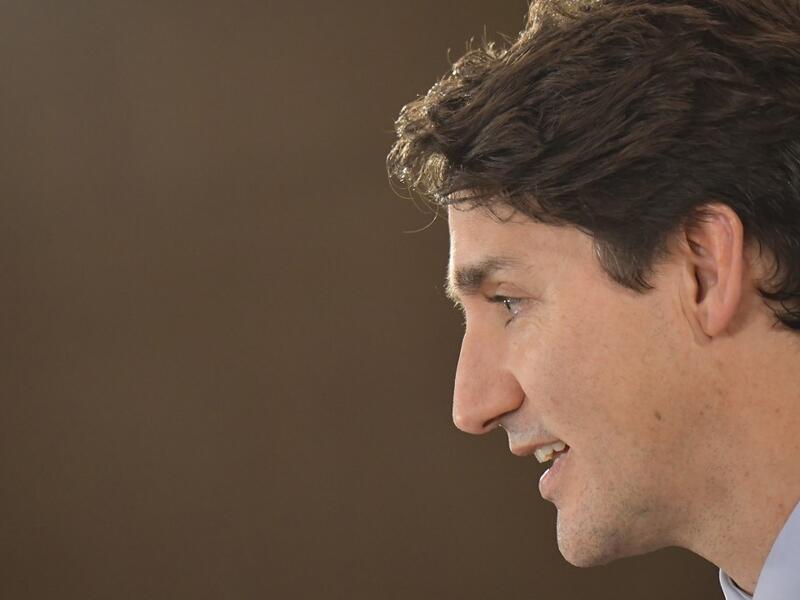 Canada's Prime Minister Justin Trudeau gives a press conference in the media centre at the NATO summit at the Grove hotel in Watford, northeast of London on December 4, 2019. Tobias SCHWARZ / AFP