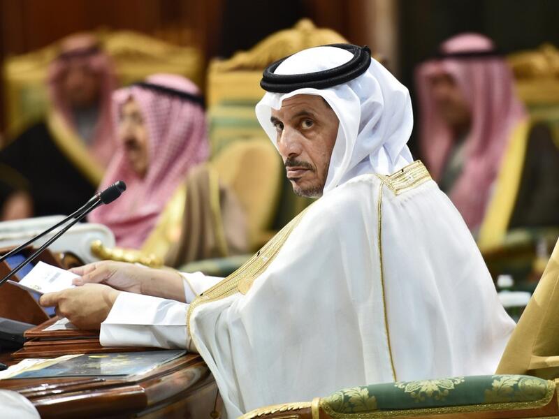 Abdullah bin Nasser bin Khalifa al-Thani, Qatar's Prime Minister, attends a session of the 40th Gulf Cooperation Council (GCC) summit held at the Saudi capital Riyadh on December 10, 2019. Fayez Nureldine / AFP