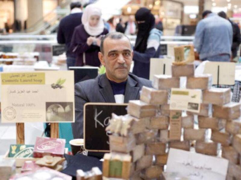 UNHCR’s #WithRefugees Winter Bazaar is selling handmade products by refugees at Galleria Mall in Amman on Friday and Saturday (Photo courtesy of UNHCR)