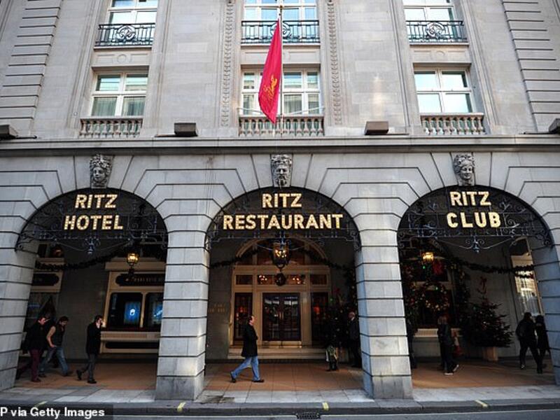 The Ritz is pictured above. The Grade II listed hotel has a casino and the famous Palm Court tea room, while suites cost up to £5,450 a night. (AFP/File)