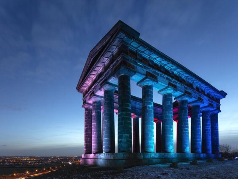 The Penshaw Monument, officially The Earl of Durham's Monument, was built in 1844 on Penshaw Hill between the districts of Washington and Houghton-le-Spring, now within the City of Sunderland, North East England. (Twitter)