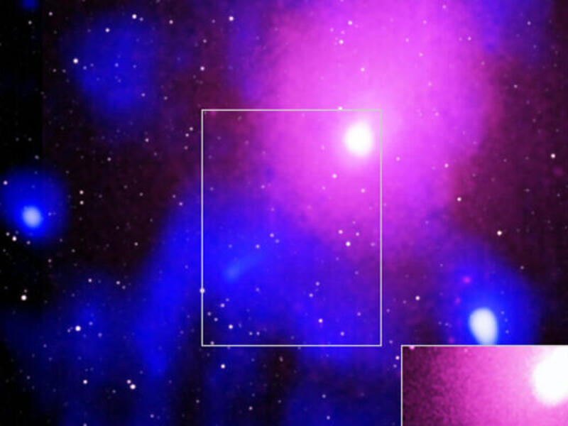 An extremely powerful eruption in the Ophiuchus galaxy cluster, some 390 million light-years from Earth. (X-ray: NASA/CXC/Naval Research Lab/Giacintucci, S.; XMM:ESA/XMM; Radio: NCRA/TIFR/GMRTN; Infrared: 2MASS/UMass/IPAC-Caltech/NASA/NSF)