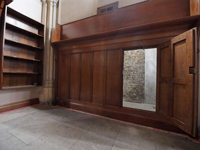 The entrance to a chamber leading to the 360-year-old passageway in the Houses of Parliament. (Jessica Taylor/UK Parliament, via Agence France-Presse/ Getty Images)