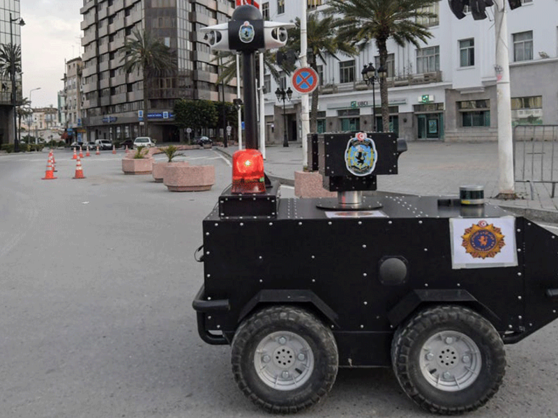 Robots for monitoring streets during lockdowns