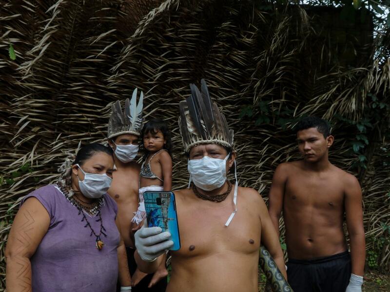 The Brazilian state of Amazonas, home to most of the country's indigenous people, is one of the regions worst affected by the pandemic, with more than 500 deaths to date according to the health ministry. RICARDO OLIVEIRA / AFP
