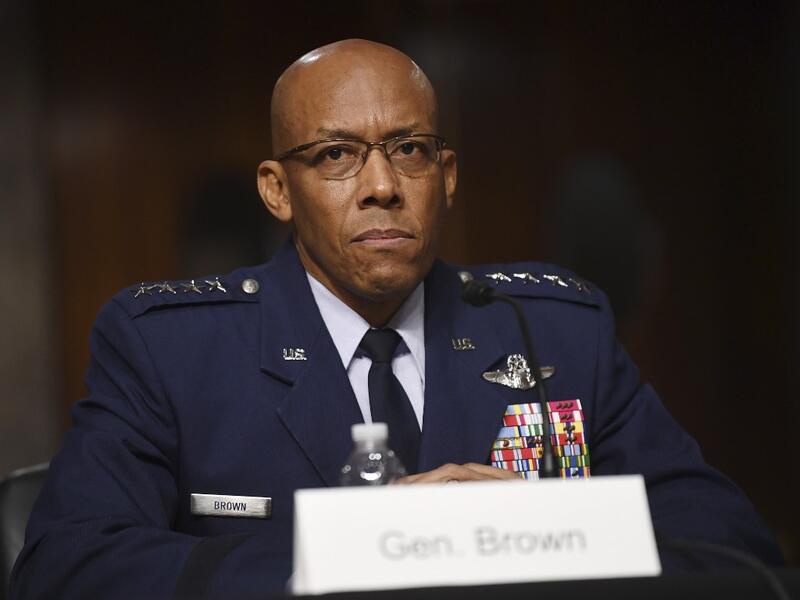 In this file photo taken on May 7, 2020 General Charles Q. Brown, Jr. testifies on his nomination to be Chief of Staff, United States Air Force before the Senate Armed Services Committee in Washington DC. Kevin DIETSCH / POOL / AFP