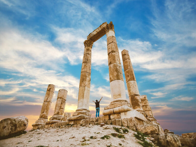 The citadel in the city of Amman in Jordan (Shutterstock)