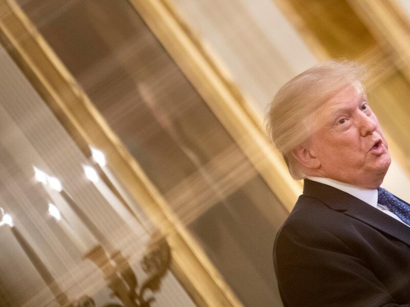 US President Donald Trump delivers remarks on "Operation Legend: Combatting Violent Crime in American Cities" in the East Room of the White House, Washington, DC, on July 22, 2020. Brendan Smialowski / AFP