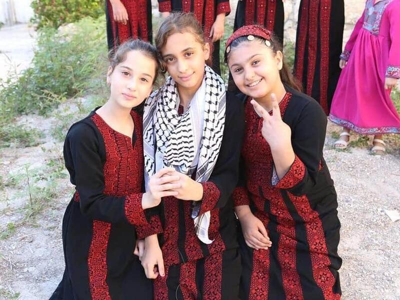 Palestinians Kids celebrate the Traditional Costume Day. (Twitter)
