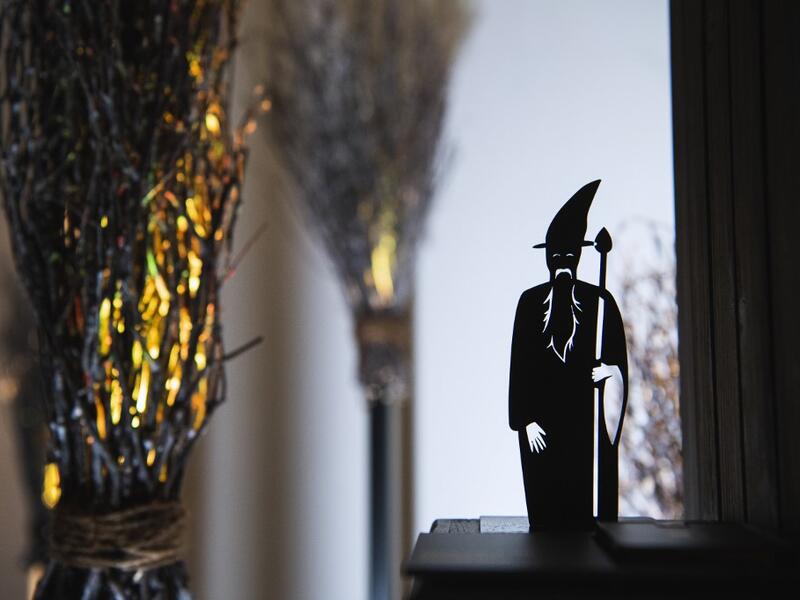 The Wizards is displayed at the HEX!, a museum of Witch Hunt, on October 1, 2020 in Ribe, Denmark. Located in the home of a former witch hunter, the Hex! Museum of Witch Hunt sheds light on how a fear of witches led to persecutions that swept across Denmark and Europe in the 16th and 17th centuries. Jonathan NACKSTRAND / AFP